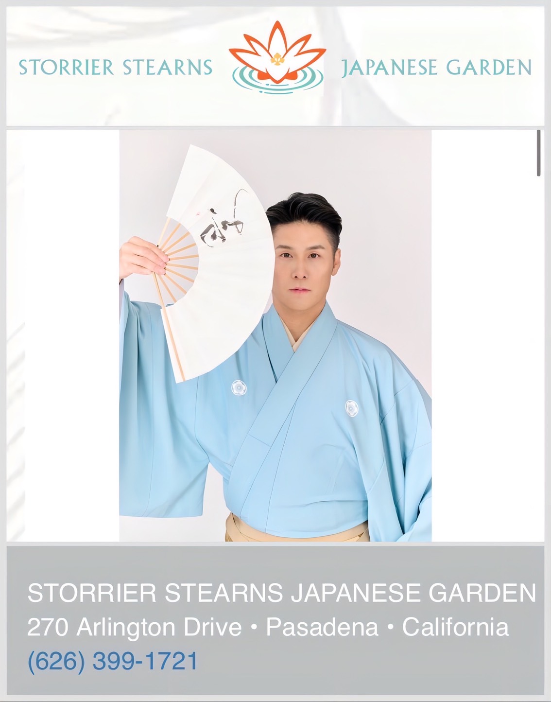 Ichinosuke Umekawa performing at Storrier Stearns Japanese Garden